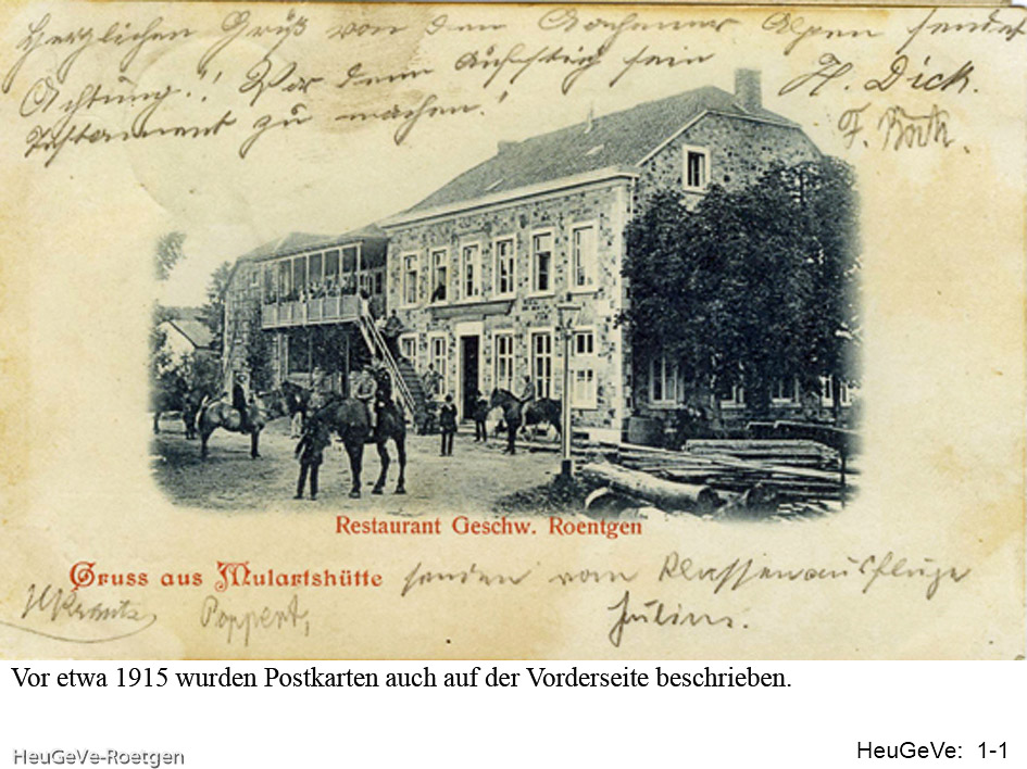 Mulartshütte, Poststempel 29.7.1899