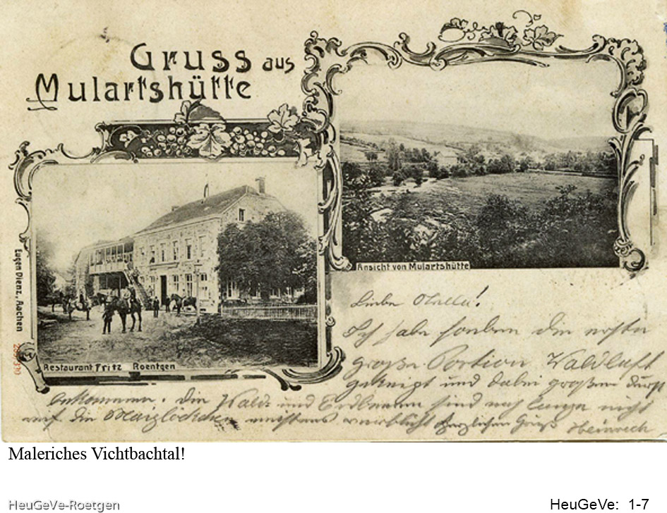 Mulartshütte, Poststempel 8.6.1901