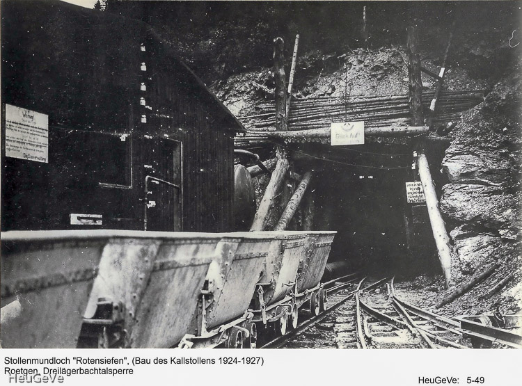 Bau des Kallstollens, 1926
